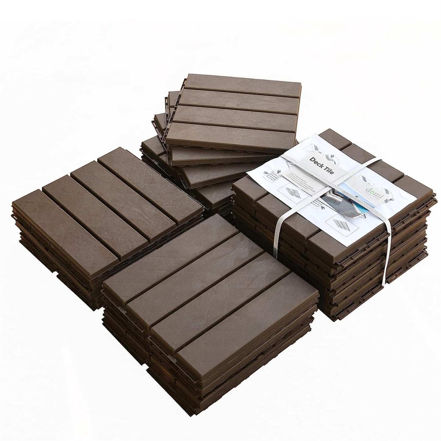 Patio Interlocking Deck Tiles, 12 X12 Square Composite Decking Four