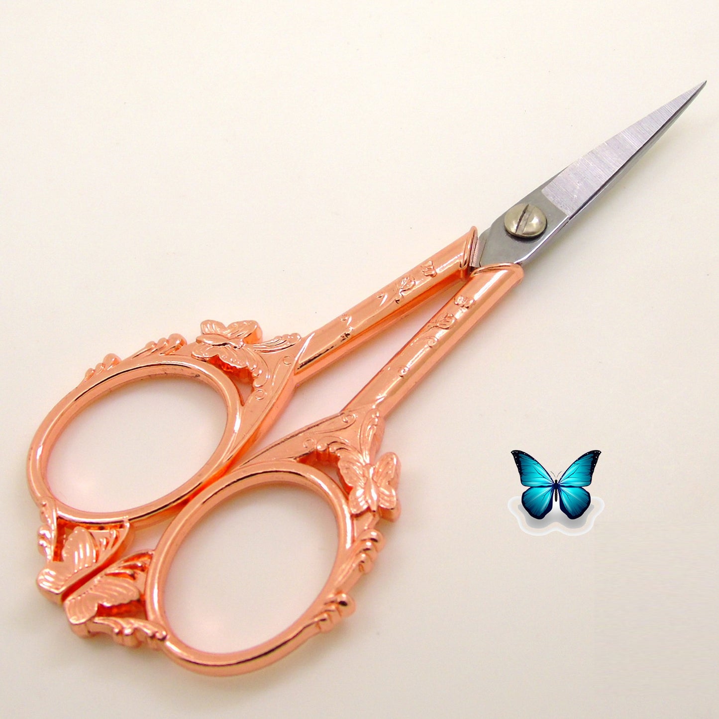Butterfly Cut Household Scissors - Retro Design for Crafting