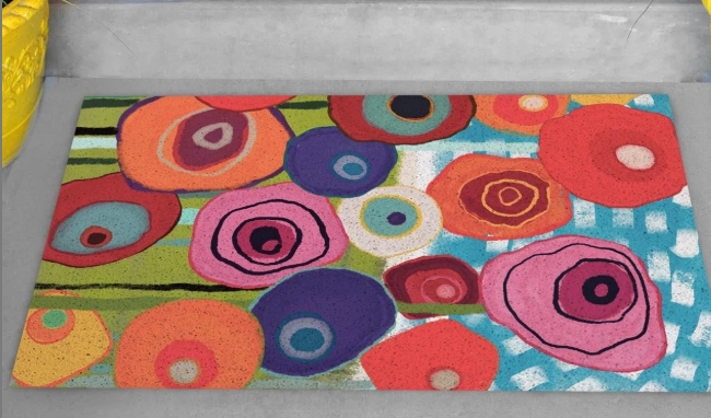 Cartoon Door Mat Non-Slip Stain-Resistant Entrance Rug for Home & Garden