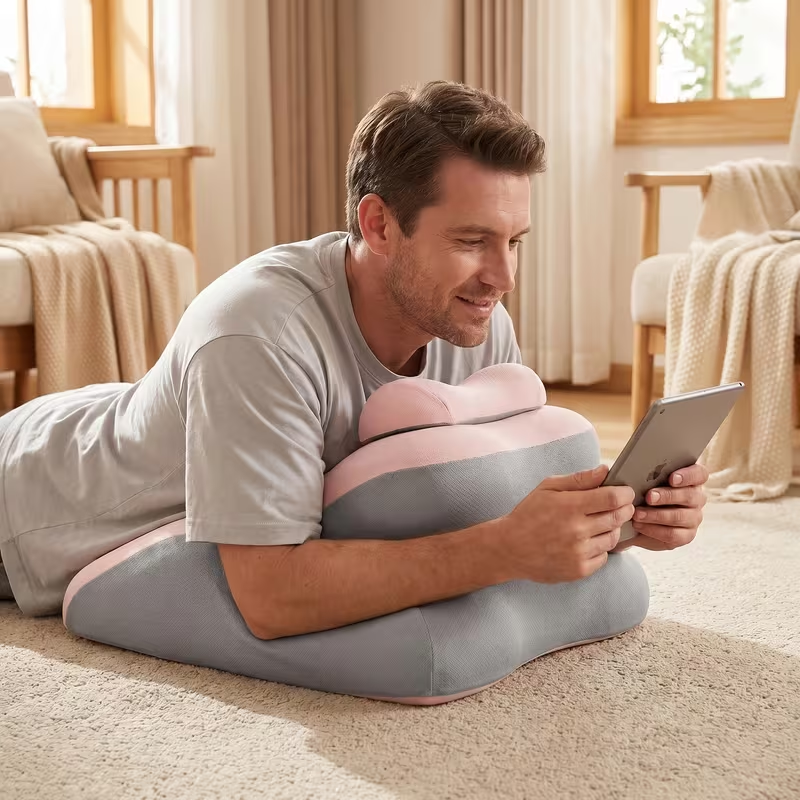 Ergonomic Cotton Pillow - Breathable Back Support for Side & Back Sleepers