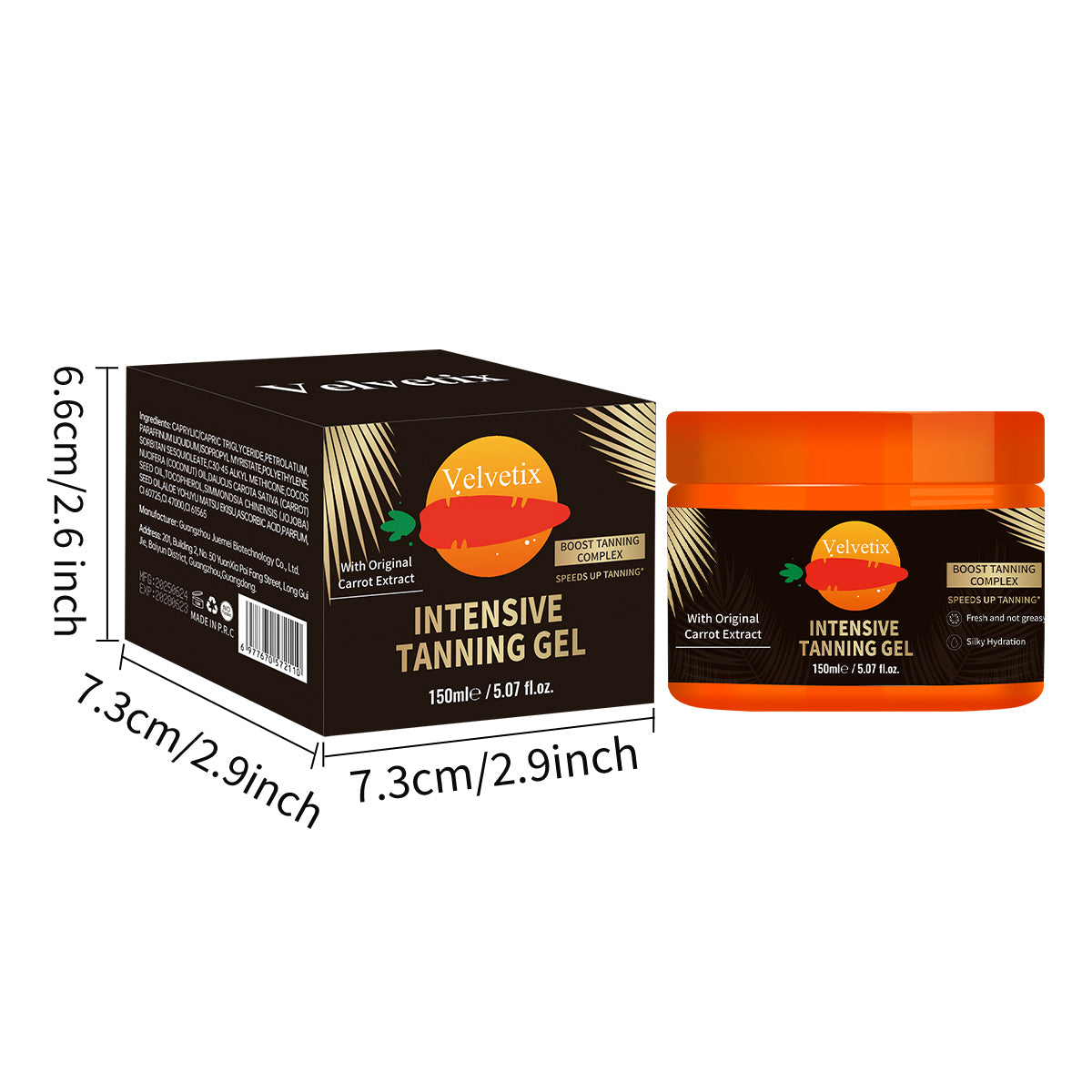 Natural Tanning Gel 150ml - Outdoor Tan Accelerator with Coconut & Sunflower