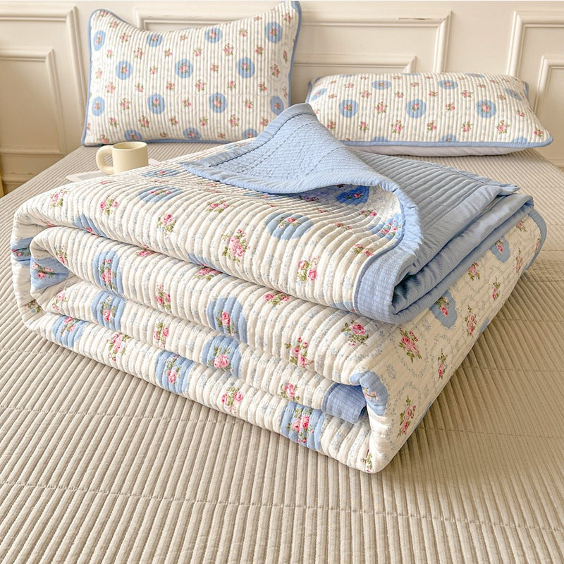 Three-Piece Quilted Bed Cover Set - Multiple Sizes & Patterns