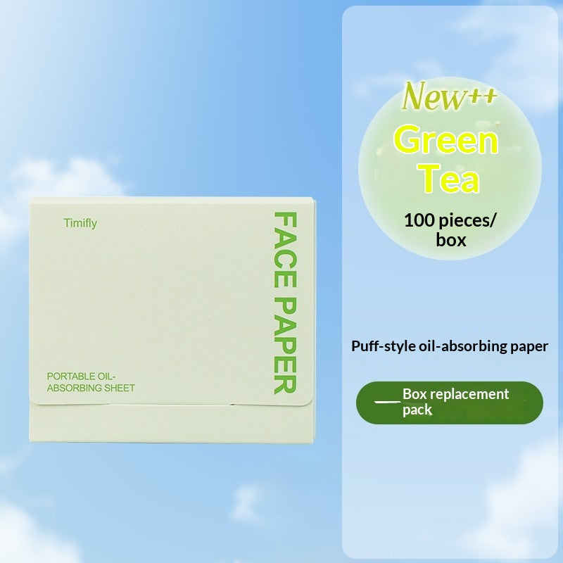 Facial Oil-Absorbing Sheets for Women & Students - Refill Pack, 100 Sheets