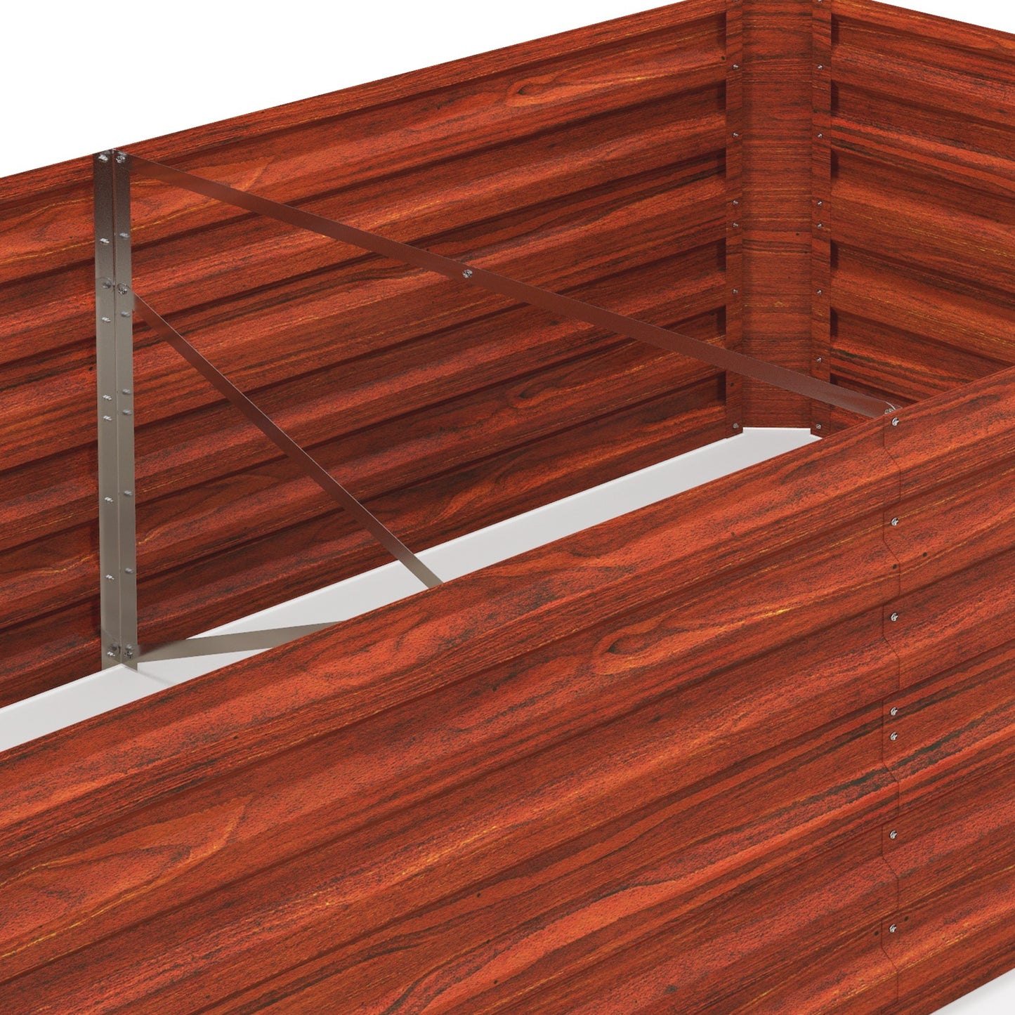 Galvanized Steel Raised Garden Bed Outdoor Planter 71x36x23 Dark Brown