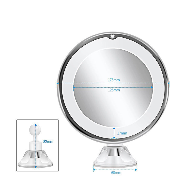 LED Makeup Mirror with Supplement Light - Touch Control, White