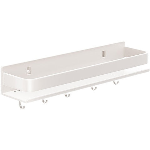 Milk White Kitchen Wall Rack - Multi-Purpose, Punch-Free Wall Shelf