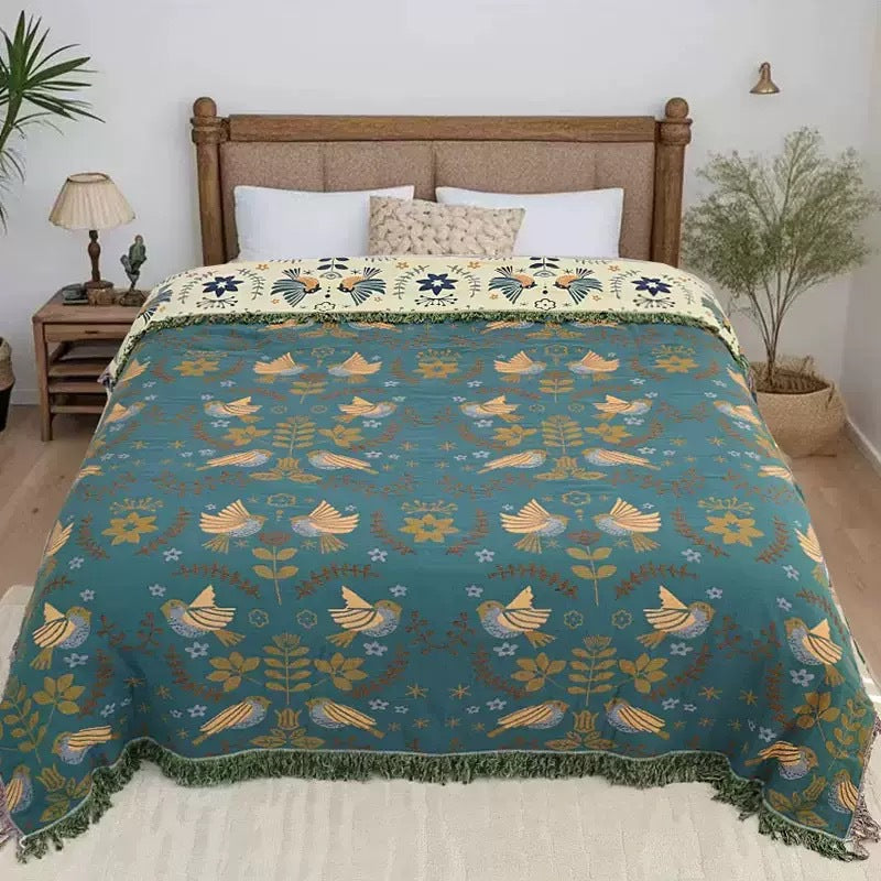 Multi-Layer Cotton Gauze Blanket for Sofa and Home Decor
