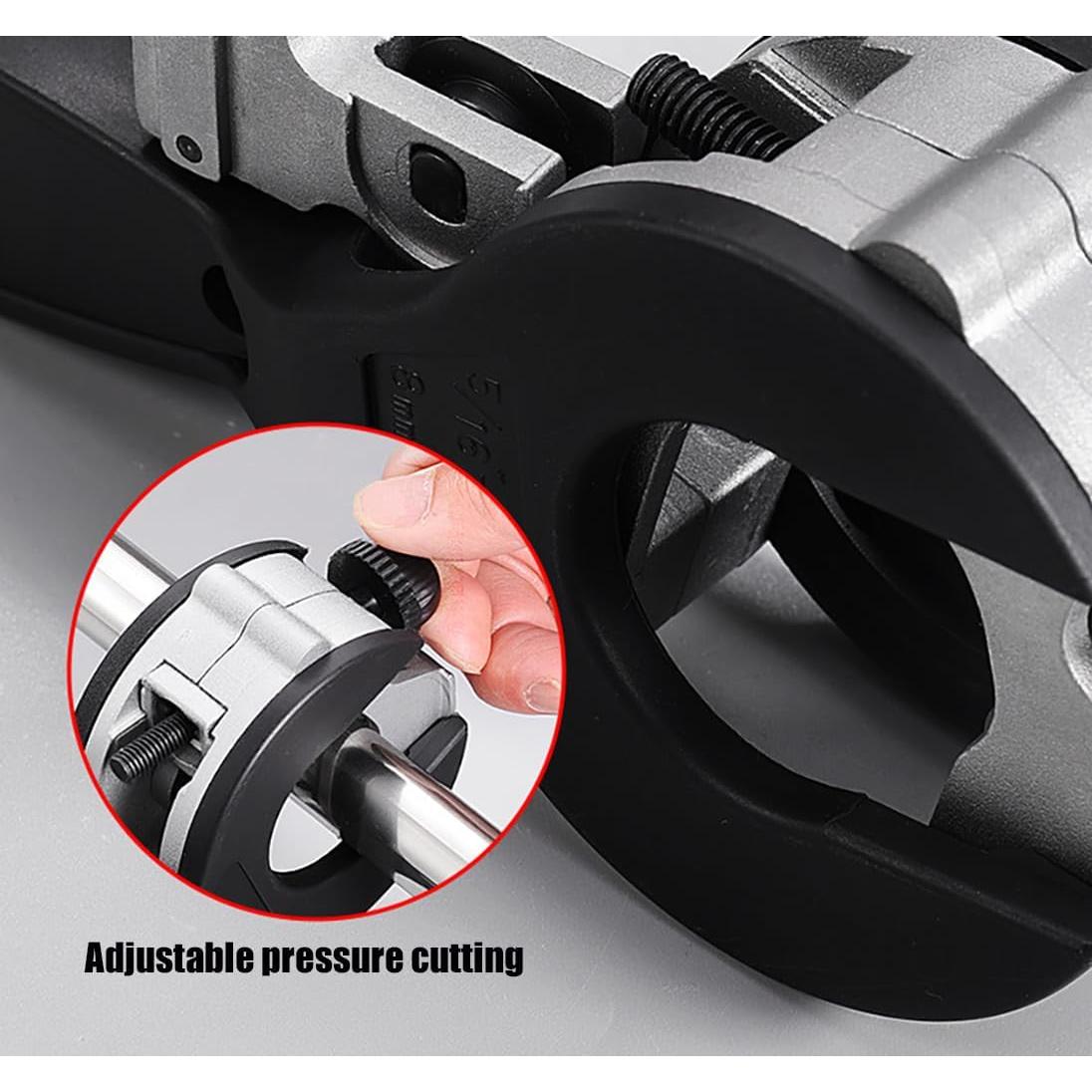 Ratchet Pipe Cutter - One-Hand Fast Cutting Tool for Copper PVC Steel Pipes