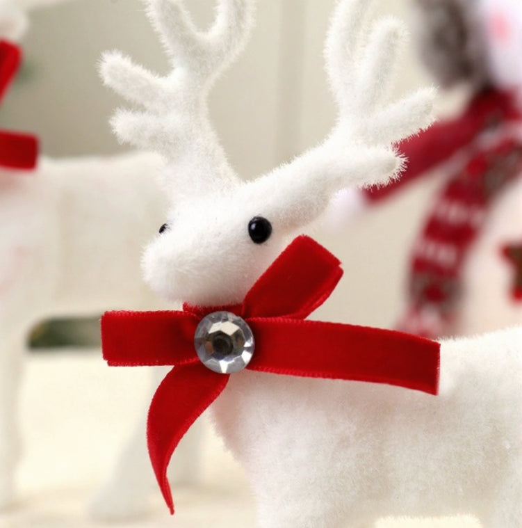 Plush Moose Christmas Deer Decoration Doll - Festive Holiday Home Decor
