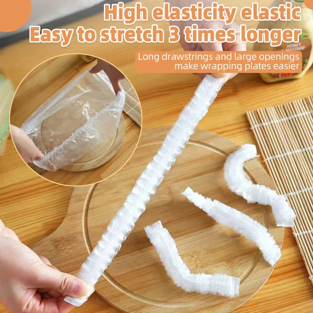 Refrigerator Food Freshness Cover - Household Plastic Wrap for Leftovers