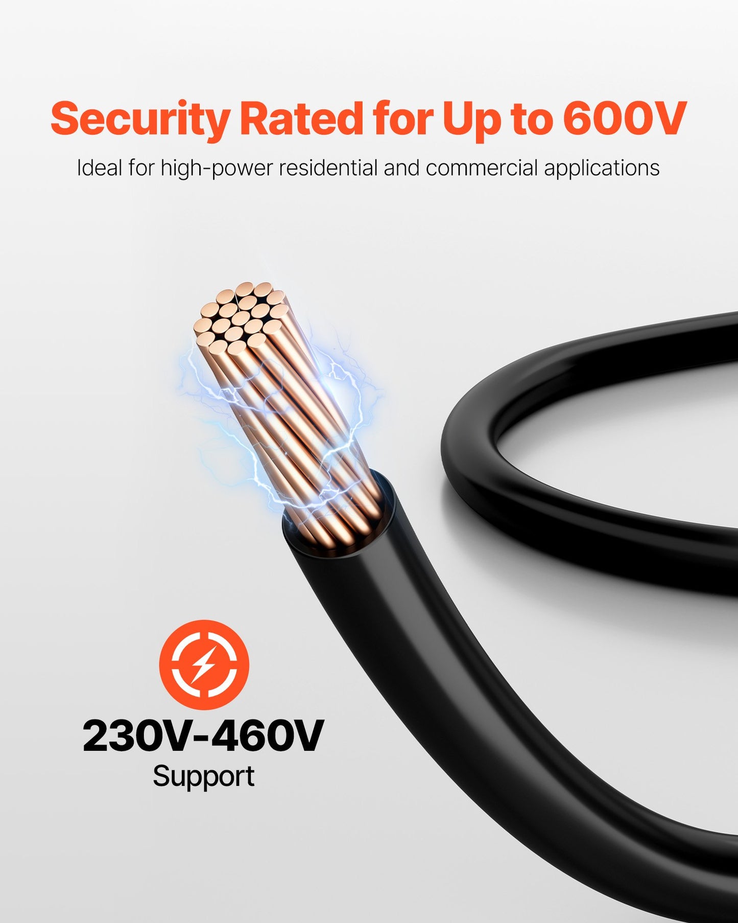 12 AWG THHN Copper Building Wire 100 Ft Black Nylon Insulated 600V