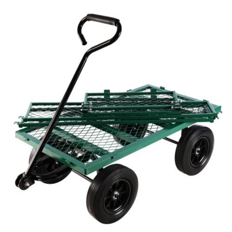 Garden Trolley Cart with Solid Wheels Multi-Functional Tool Cart for Yard and Farm Use