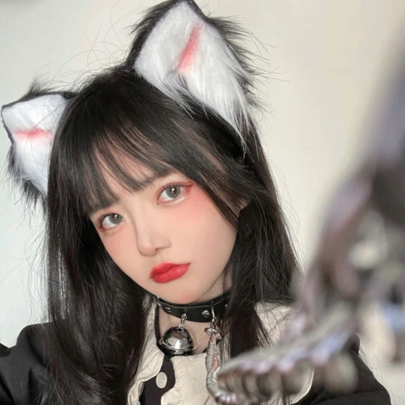 Cute Cat Ears Plush Hairband for Women - Fashion Hair Accessories