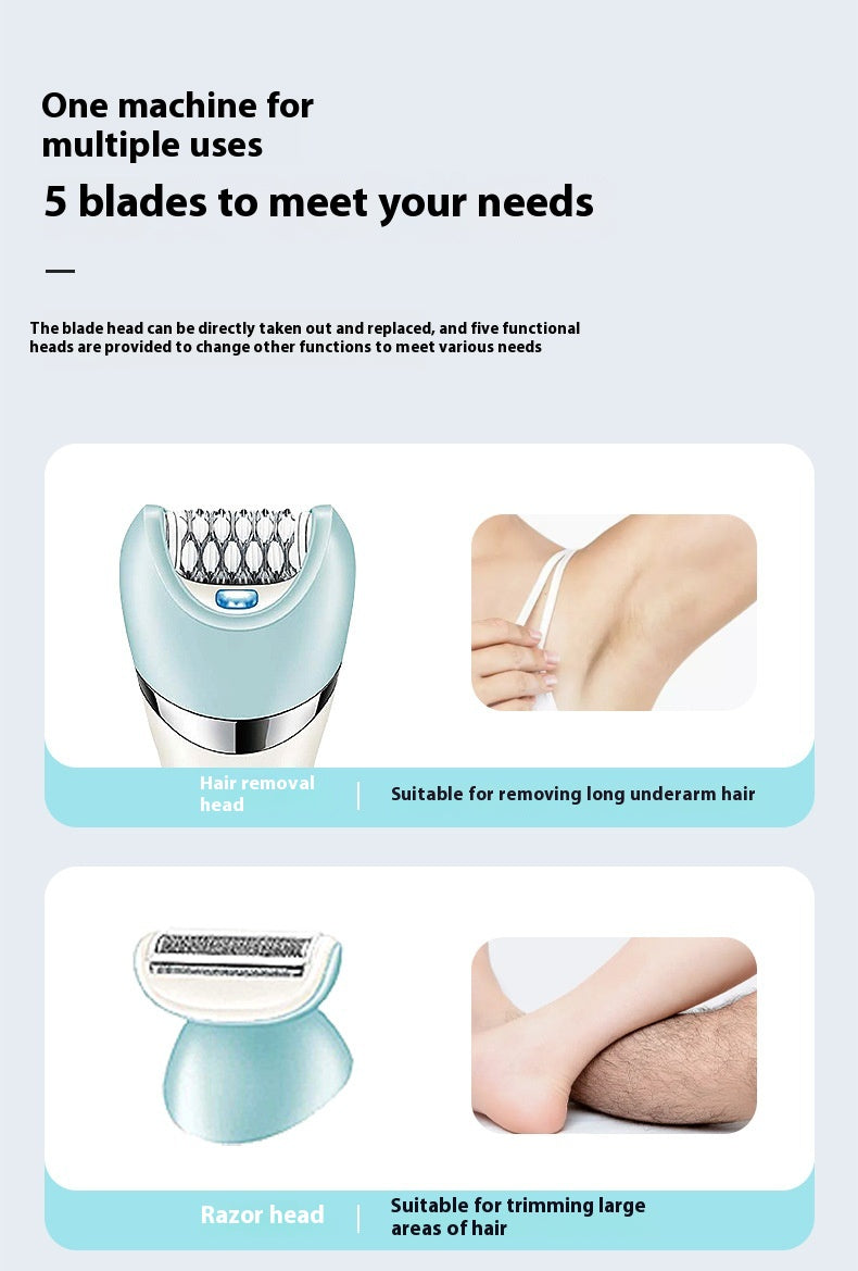 5-in-1 Electric Lady Shaver & Hair Remover – IPX4 Washable