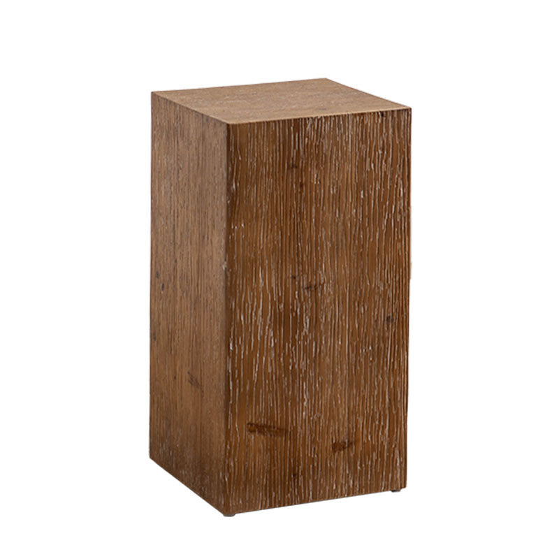 Solid Wood Corner Side Table for Living Room and Bedroom - Small Square Design