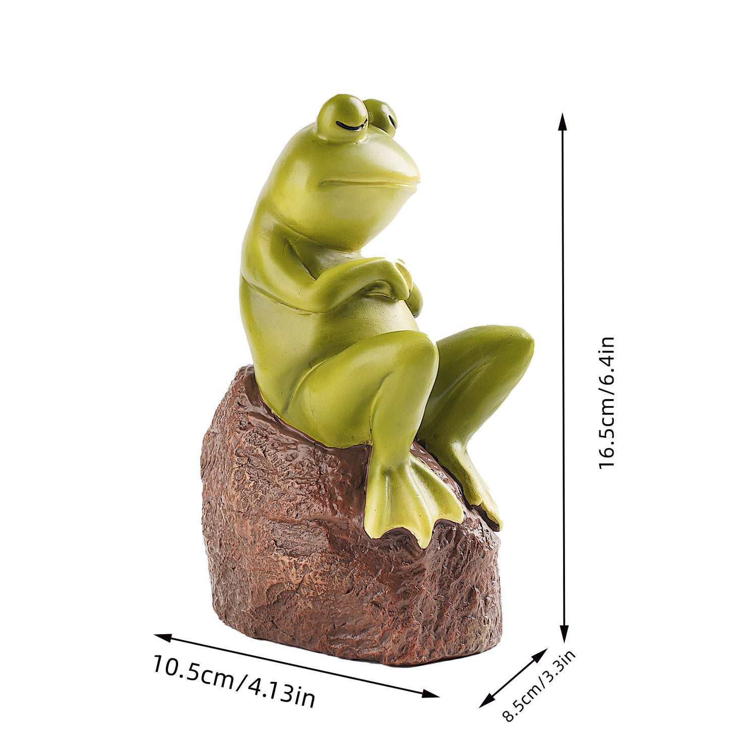 Outdoor Frog Garden Ornament - Resin Pastoral Sculpture for Lawn Decor
