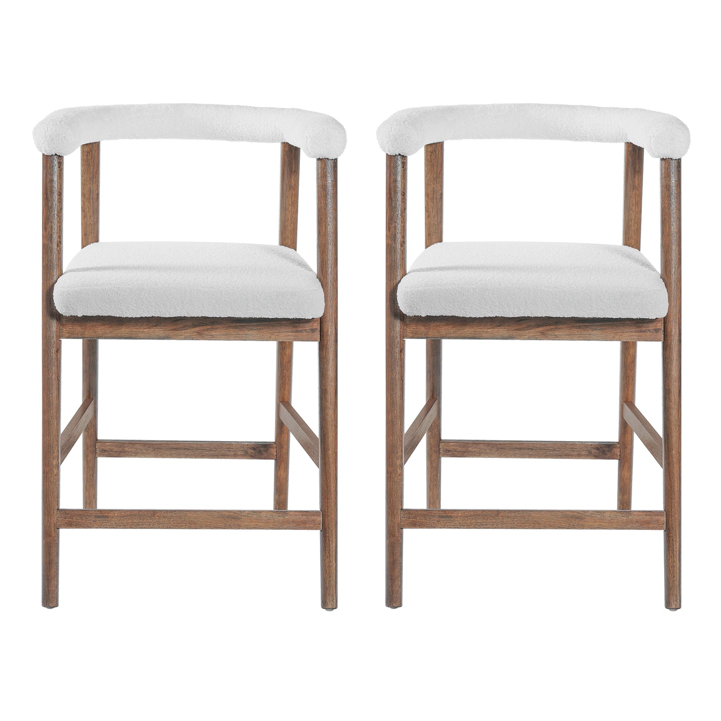 24.5 Seat Height Bar Stools With Back, Comfortable Counter For