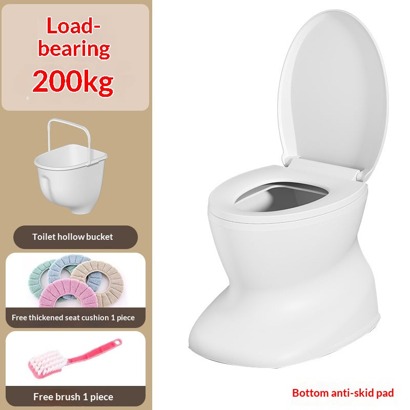 Portable Commode for Elderly & Adults with Limited Mobility - Safe Indoor Use