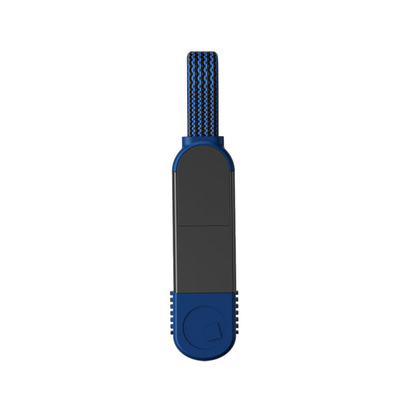 6-in-1 Portable Data Cable Keychain with 100W PD Charging & Sync