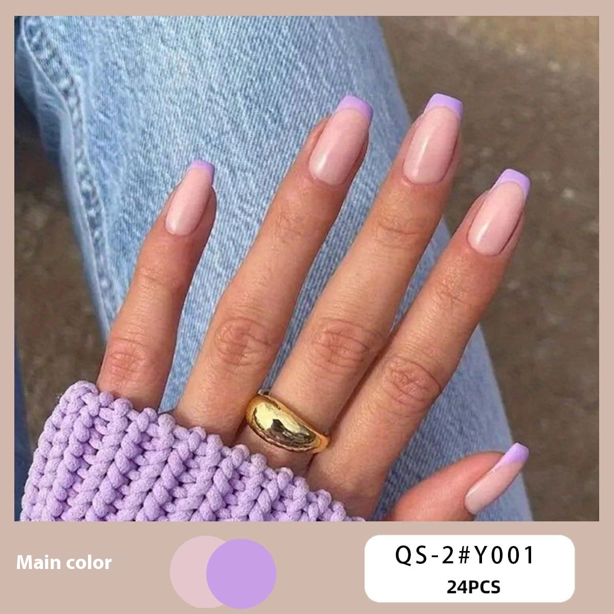 European, American & French Style Fake Nail Patch Set for Nail Art