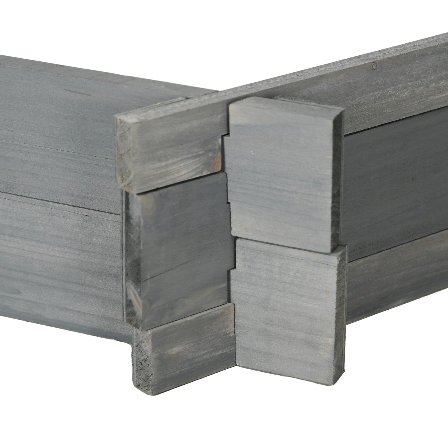 39 x 36 Inch Screwless Hexagon Garden Bed - Outdoor Raised Planter Box, Gray
