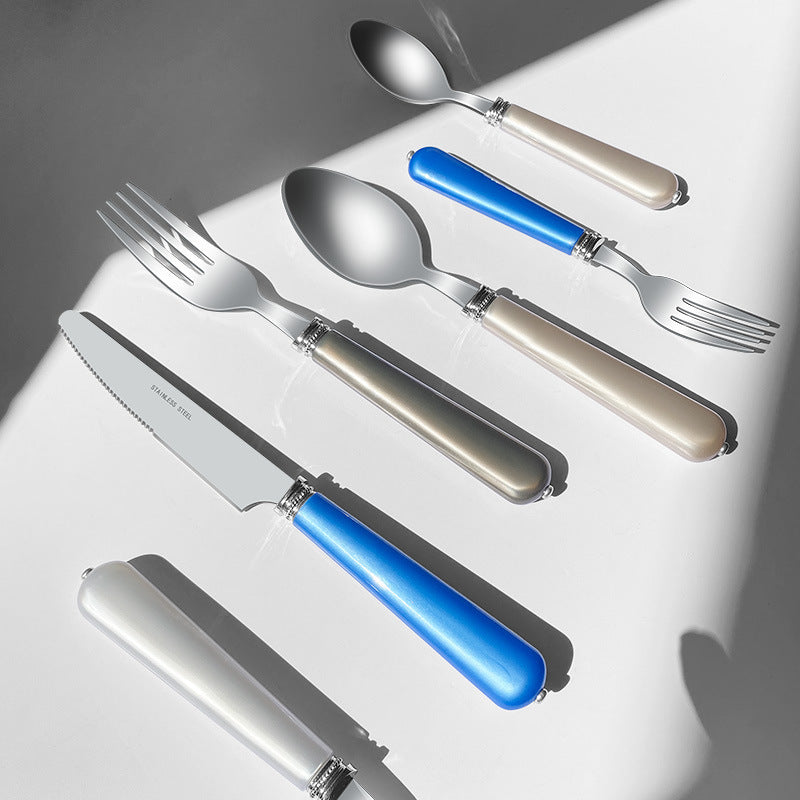 Luxury Nordic Style Household Kitchen Cutlery Set - Portable Knife Fork Spoon