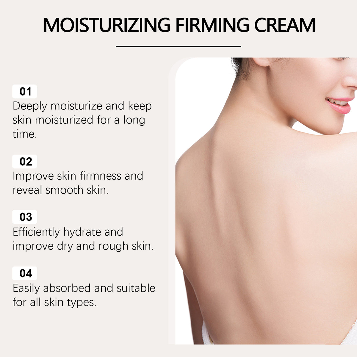 Lightweight Skin Nourishing Moisturizing Tighten Daily Body Neck Cream