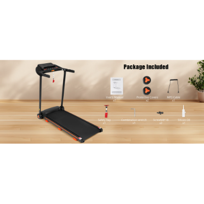 Folding Treadmill for Home - 2.5HP, Bluetooth Speaker, 300lbs Capacity