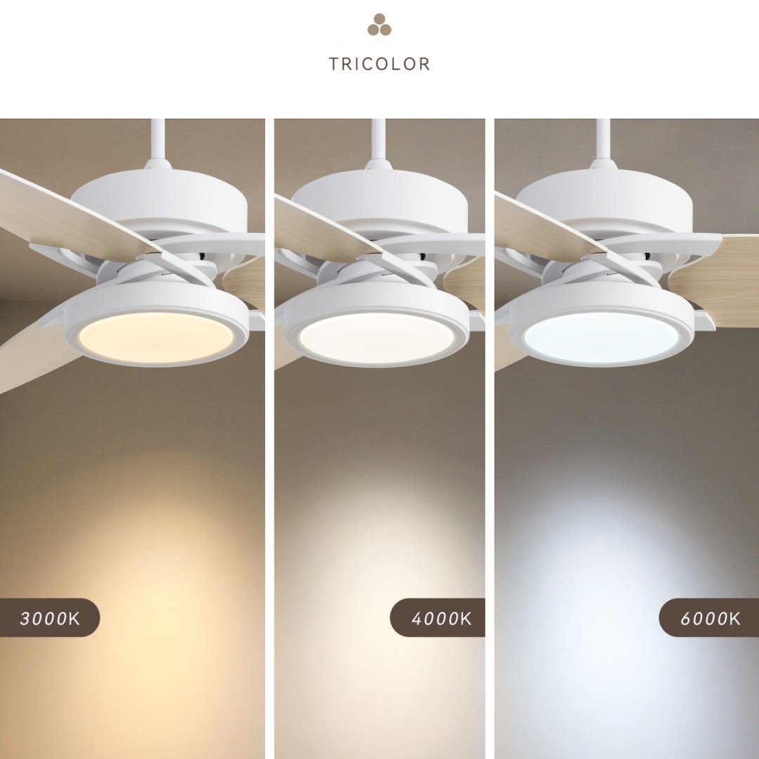 52 Inch Indoor LED Ceiling Fan with Remote Control and Reversible Blades