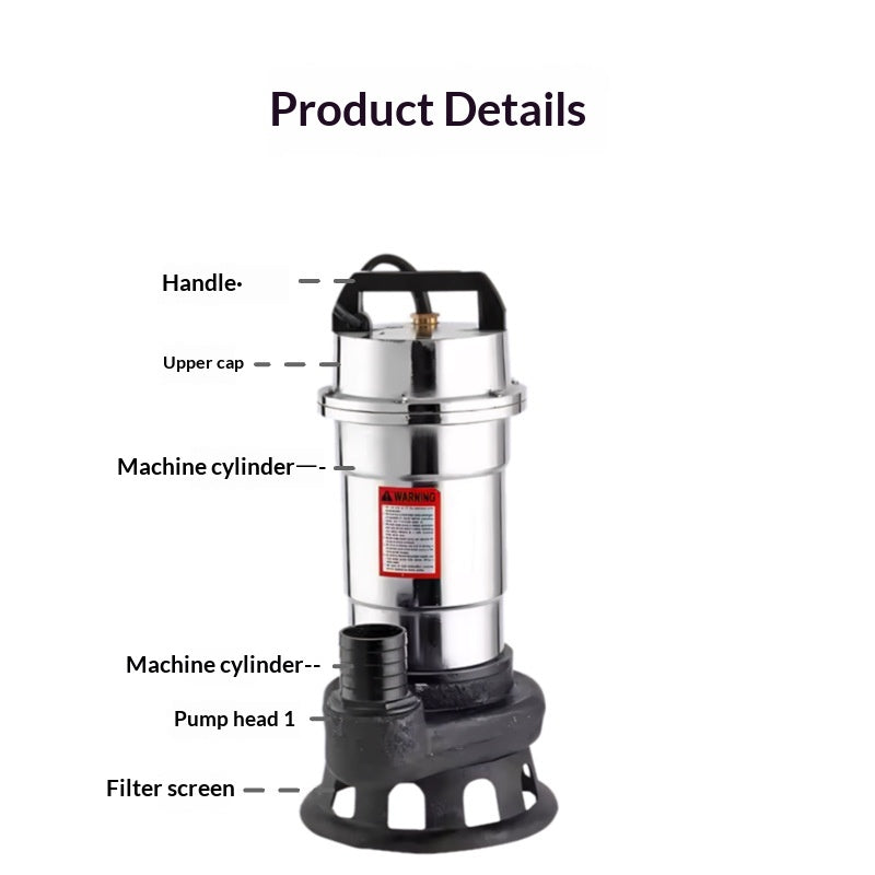 QDX Submersible Water Pump 0.75kW High-Lift Irrigation Pump