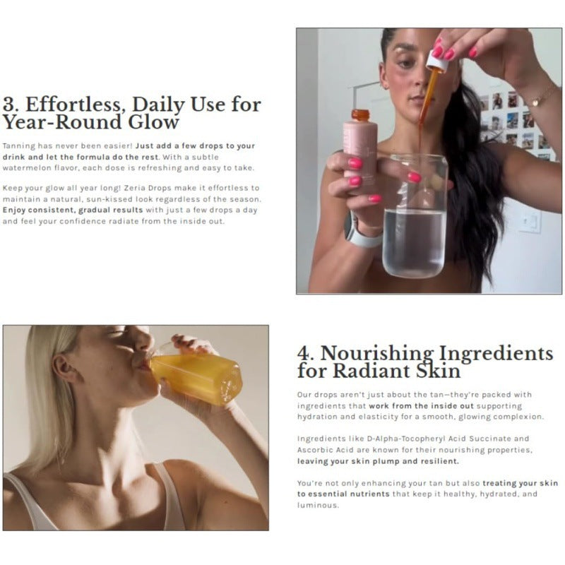 Sun Tanning Drops For Enhancing Natural Skin Color Without Exposure