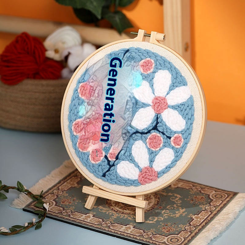 Flower and Grass Stamp Material Pack for Embroidery Crafts - Handmade
