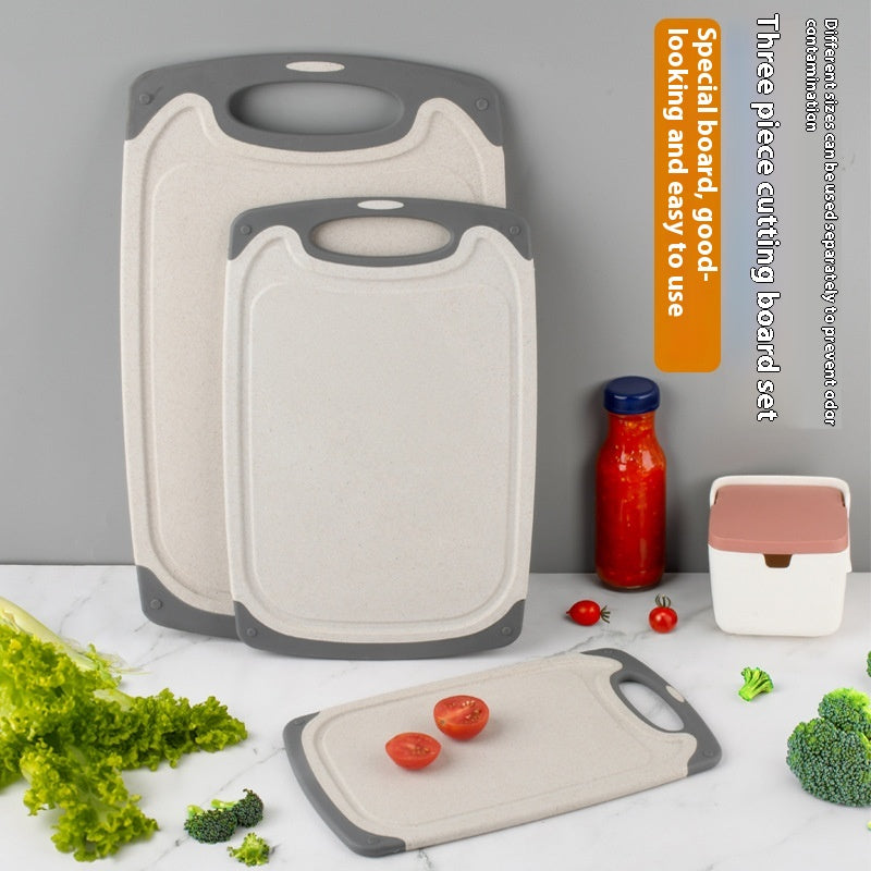 Multi-Color Double-Sided Cutting Board Set - Kitchen Utensils, 3 Pieces