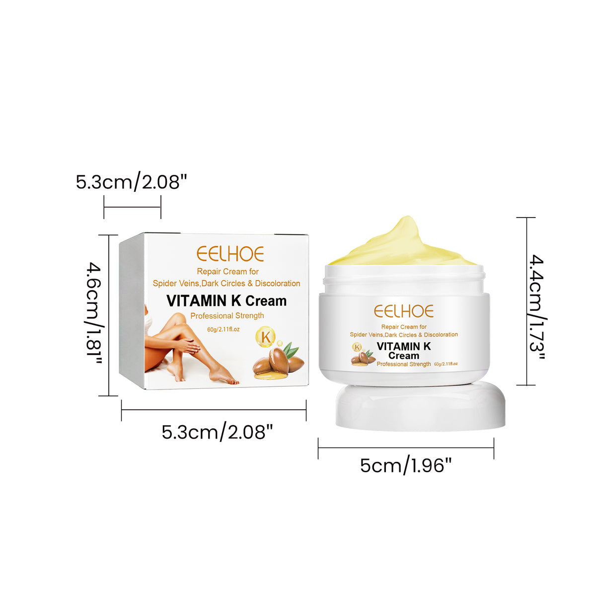 Vitamin K Cream for Skin Brightening and Vein Care 60g