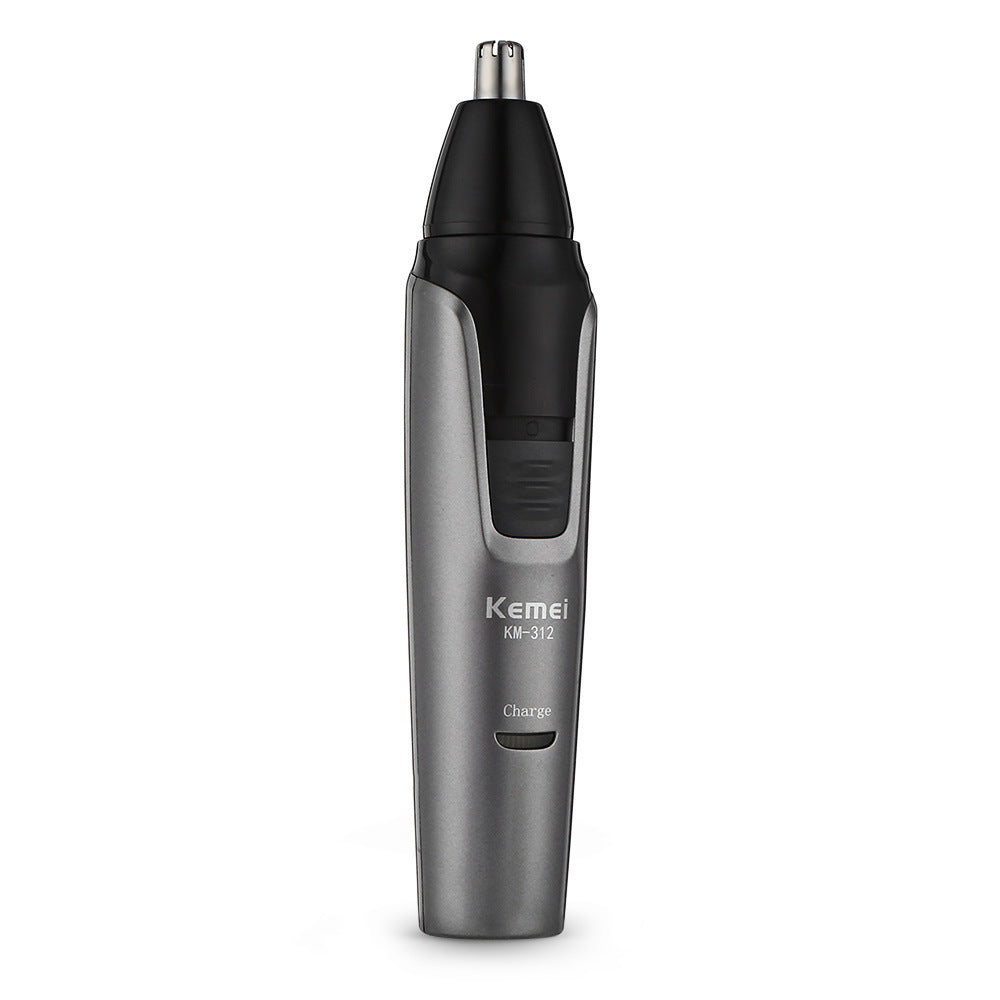 Nose Hair Trimmer & Sideburn Groomer 3-in-1 Electric - Light Grey