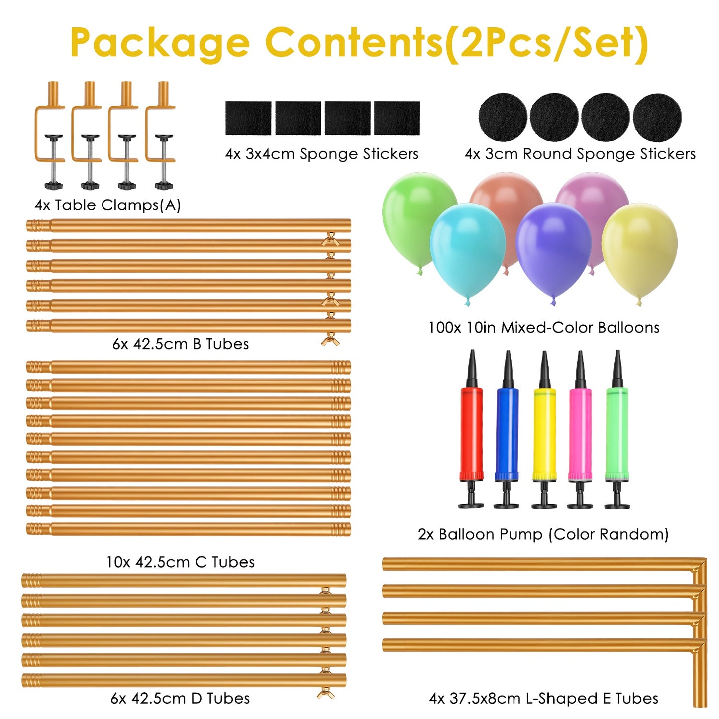 Adjustable Table Rod Stand with Clamps - Balloon Garland Decor