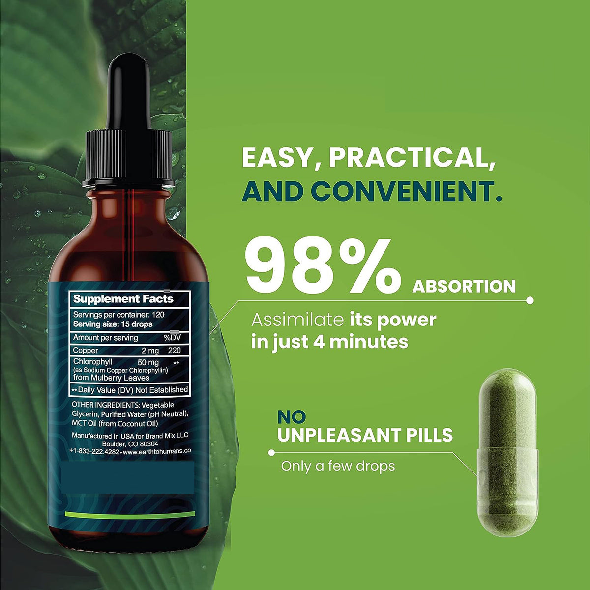 Chlorophyll Drops 60ml Bottle