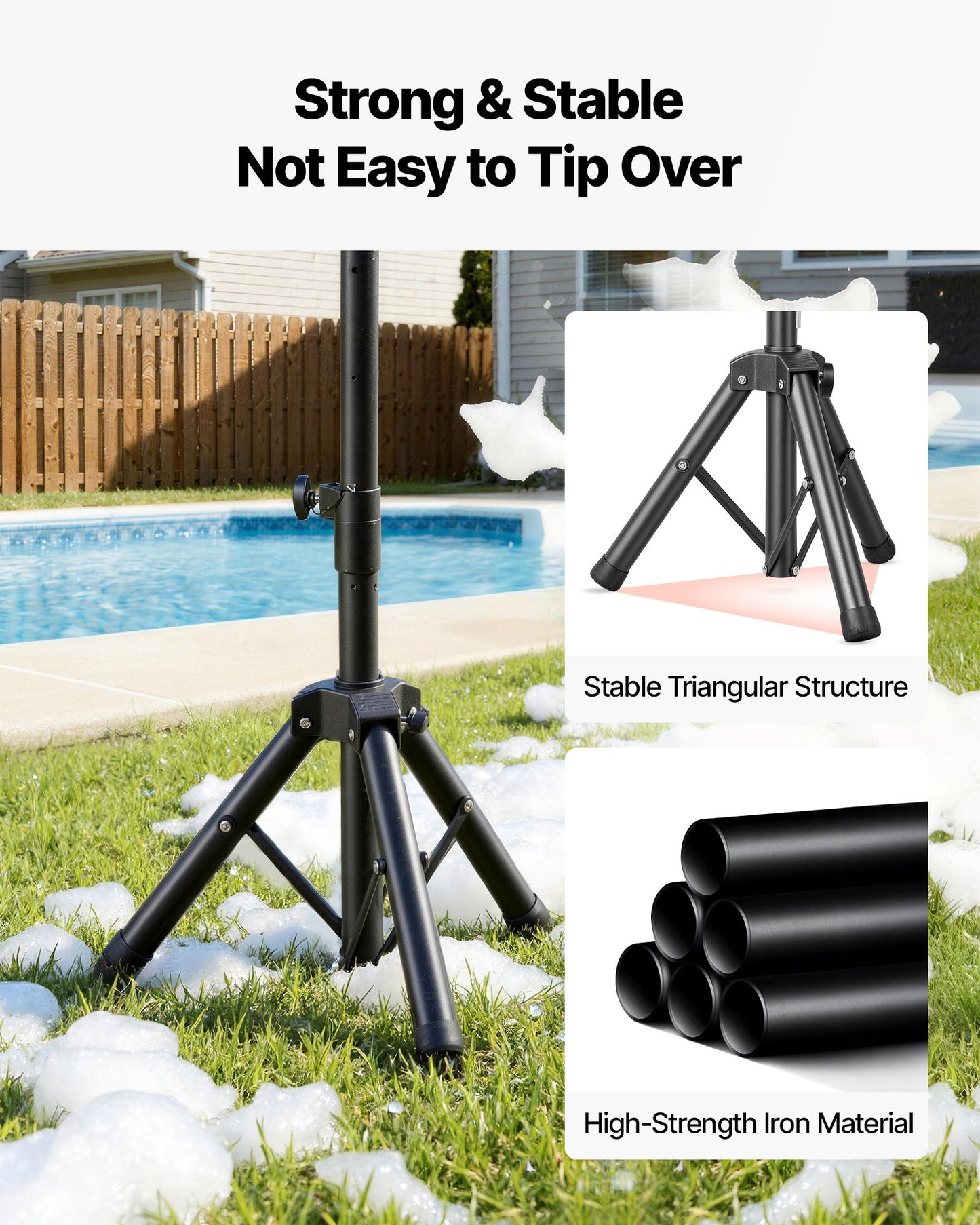Handheld Foam Machine for Parties - Bubble Cannon with Fan & Triangular Support