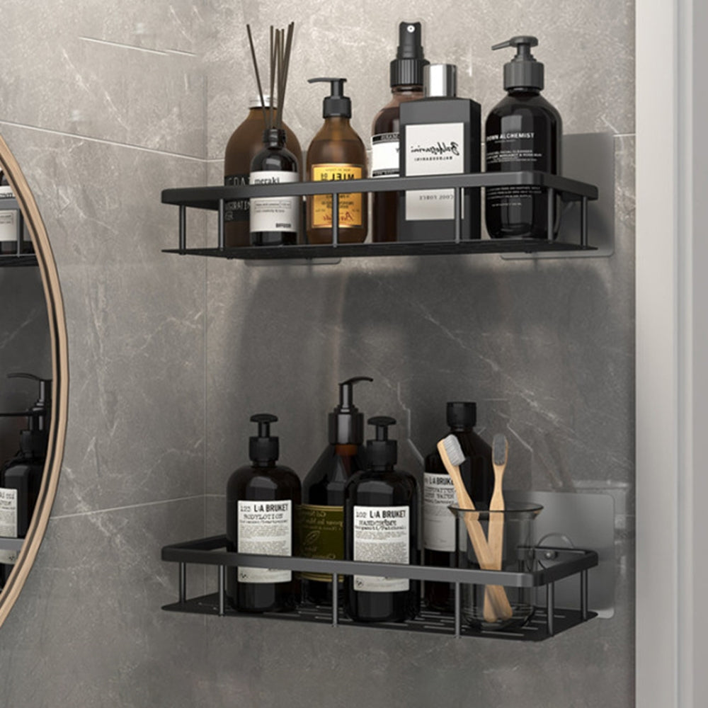 Aluminum Wall Shelf Bathroom & Kitchen Dual-Use Rectangular Storage Rack