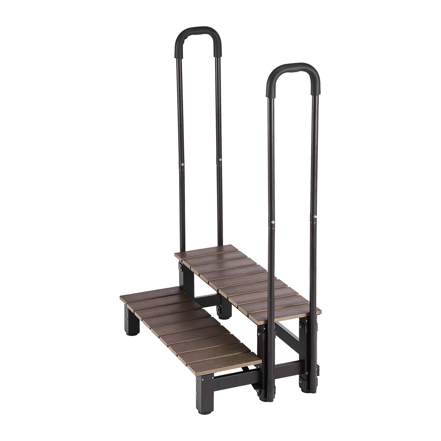 Pool Steps with Handrail - 2-Step Spa Ladder for Above-Ground Pools, RV, Patio, Deck
