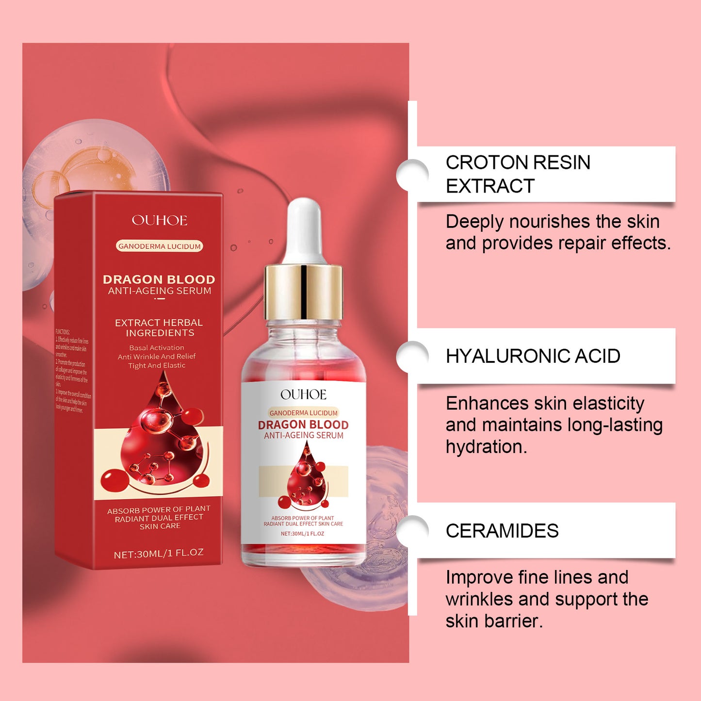 Dragon Blood Facial Essence - Hydrating & Anti-Aging Skin Serum (30ml)