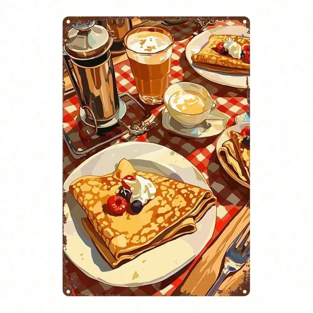 Metal Tin Wall Decoration - 20 cm x 20 cm Art Sign