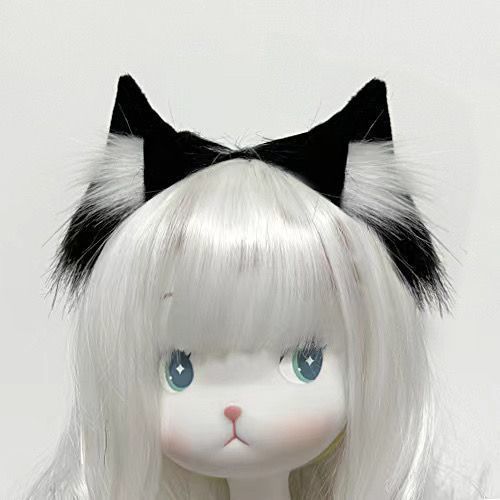 Cat Ear Headband with Pearls - Multiple Colors