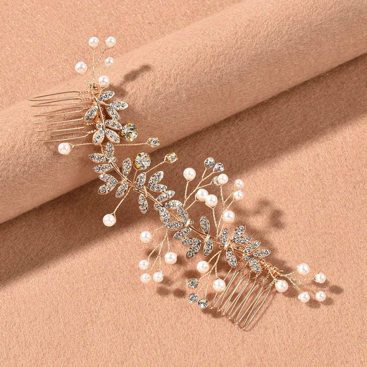 Bridal Hair Comb Flower Rhinestone Headpiece