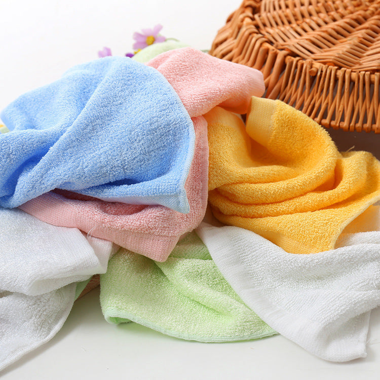 Absorbent Face Towel Small Square Bamboo Fiber Home Textiles 1-10pcs