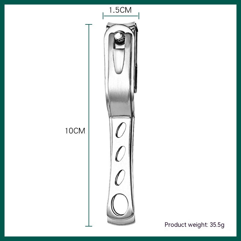 Large Opening Stainless Steel Nail Clippers - Household Portable 360° Rotating