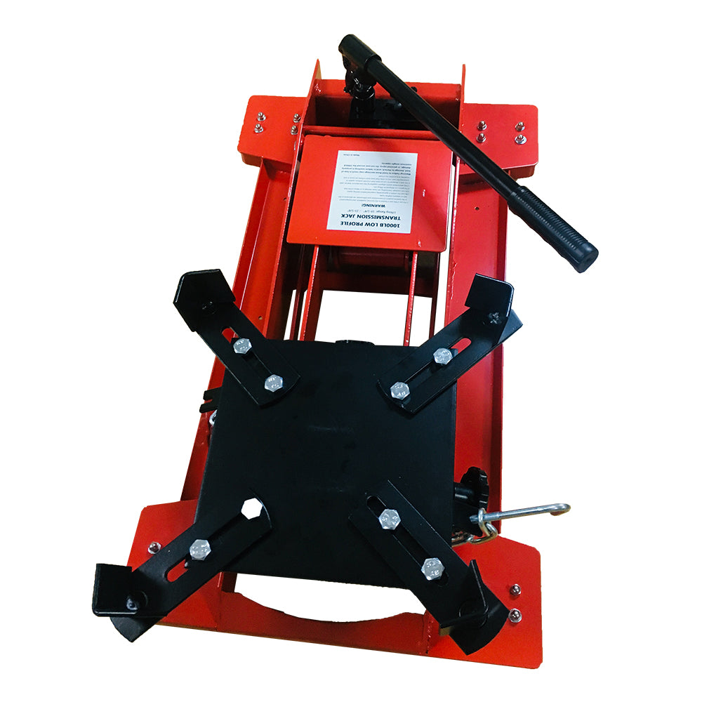 Hydraulic Transmission Jack 0.5 Ton Low Profile Steel Heavy Duty Tool - Red