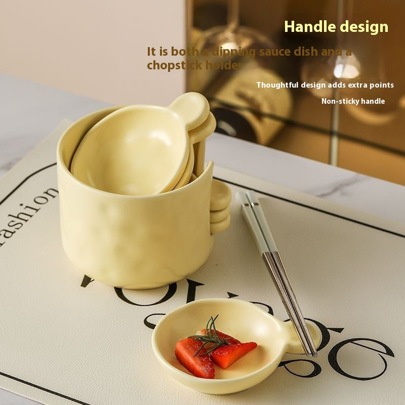 Ceramic Soy Sauce & Vinegar Dish Set - Milk White 4/6 Pack, Nordic Style