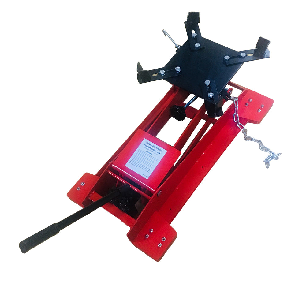 Hydraulic Transmission Jack 0.5 Ton Low Profile Steel Heavy Duty Tool - Red