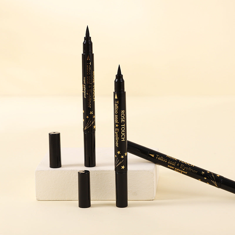Waterproof Quick-Drying Double-Headed Eyeliner Set - Black